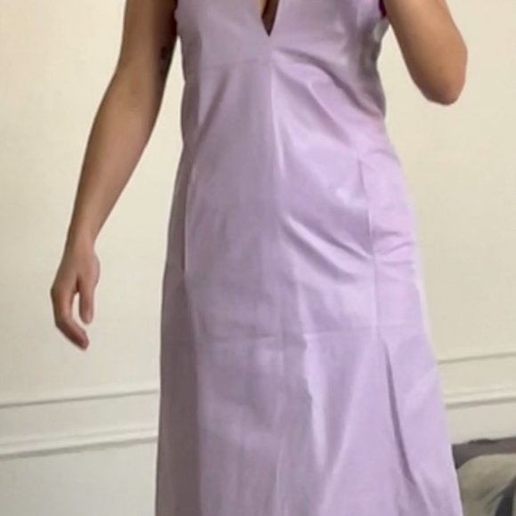 RARE Emilio Pucci Leather Lilac Shift Dress - Picture 2 of 13